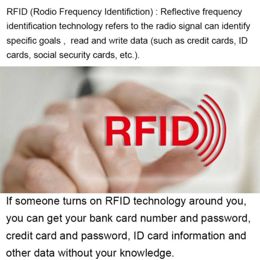 100pcs Aluminum Foil RFID Blocking Credit Card ID Bank Card Case, Size: 9 x 6.3cm (Red)