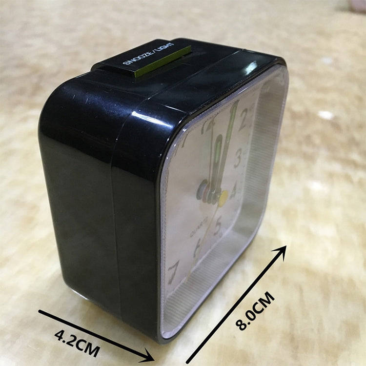 Square Mute Alarm Clock Mini Bedside Office Electronic Clock(Blue)