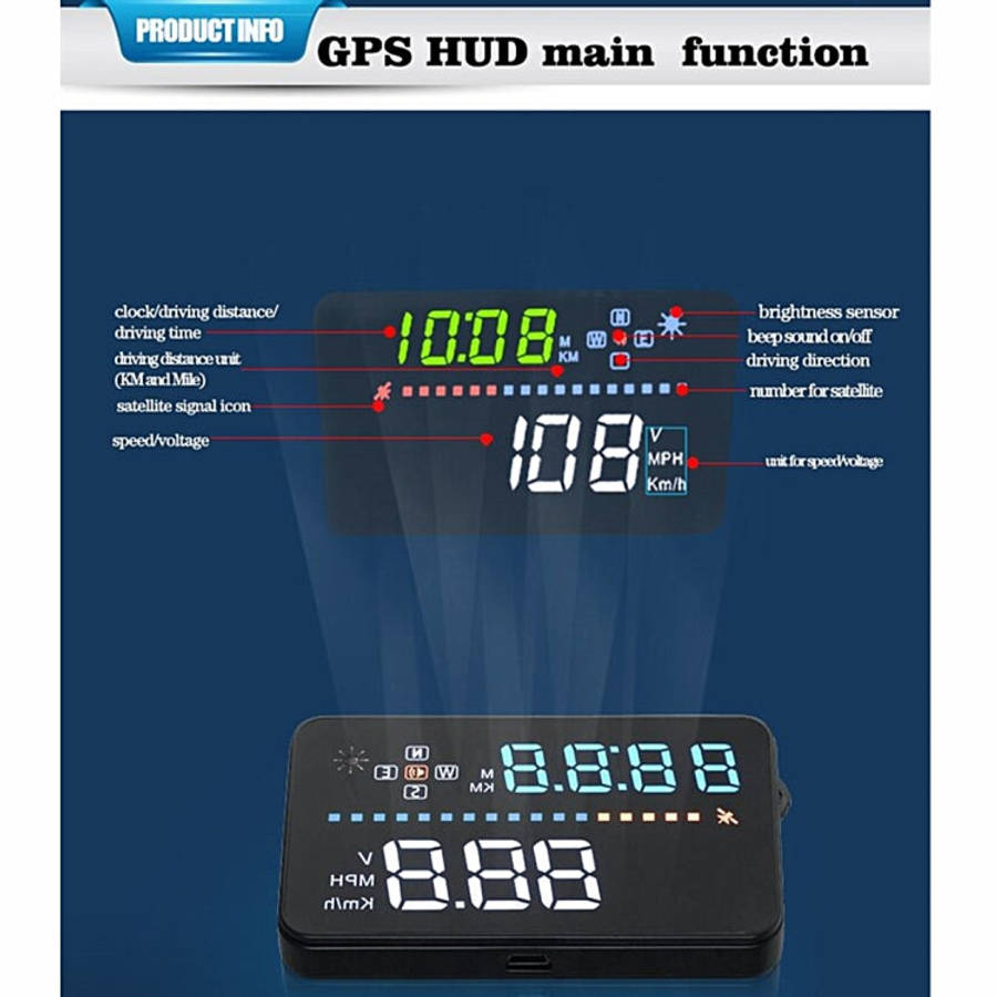 A3 3.5 inch Car GPS HUD / OBD Vehicle-mounted Gator Automotive Head Up Display Security System wi...