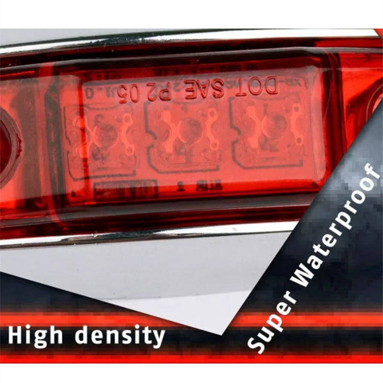 10 PCS DC 10-30V Car Truck Trailer Piranha 3-LED Side Marker Indicator Lights Bulb Lamp, Light Co...
