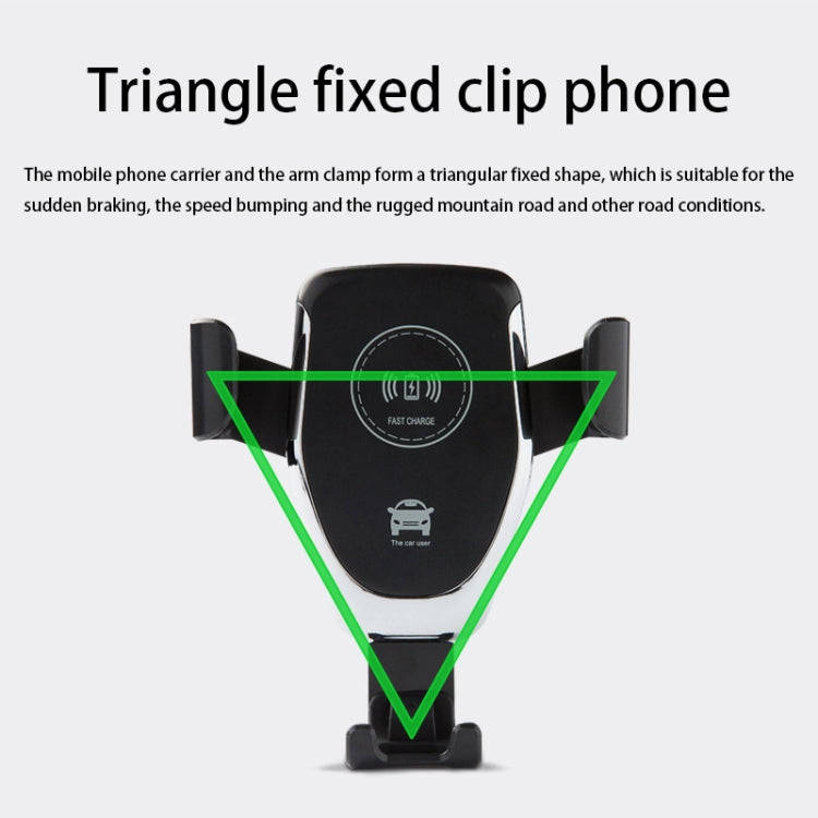 Car Air Outlet Bracket Wireless Charger Qi Standard Wireless Charger(Black)