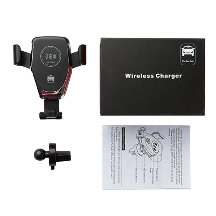 Car Air Outlet Bracket Wireless Charger Qi Standard Wireless Charger(Black)