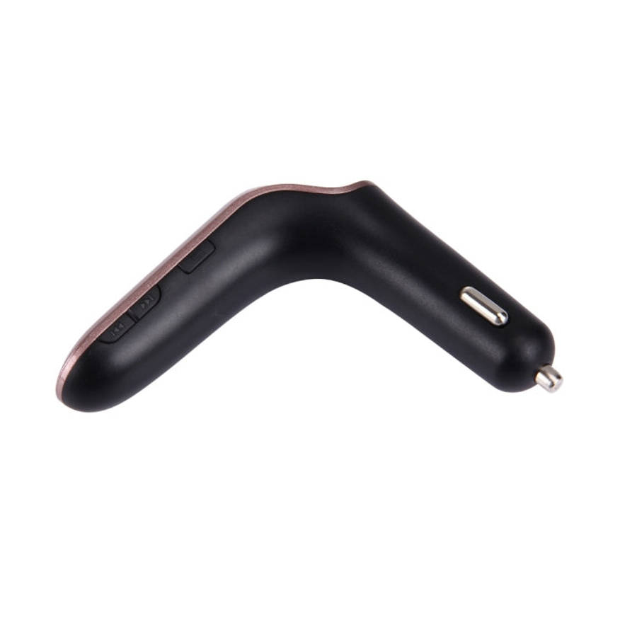 CARS7 Bluetooth Car Charger with Digital Display for Mobile Phone(Rose Gold)