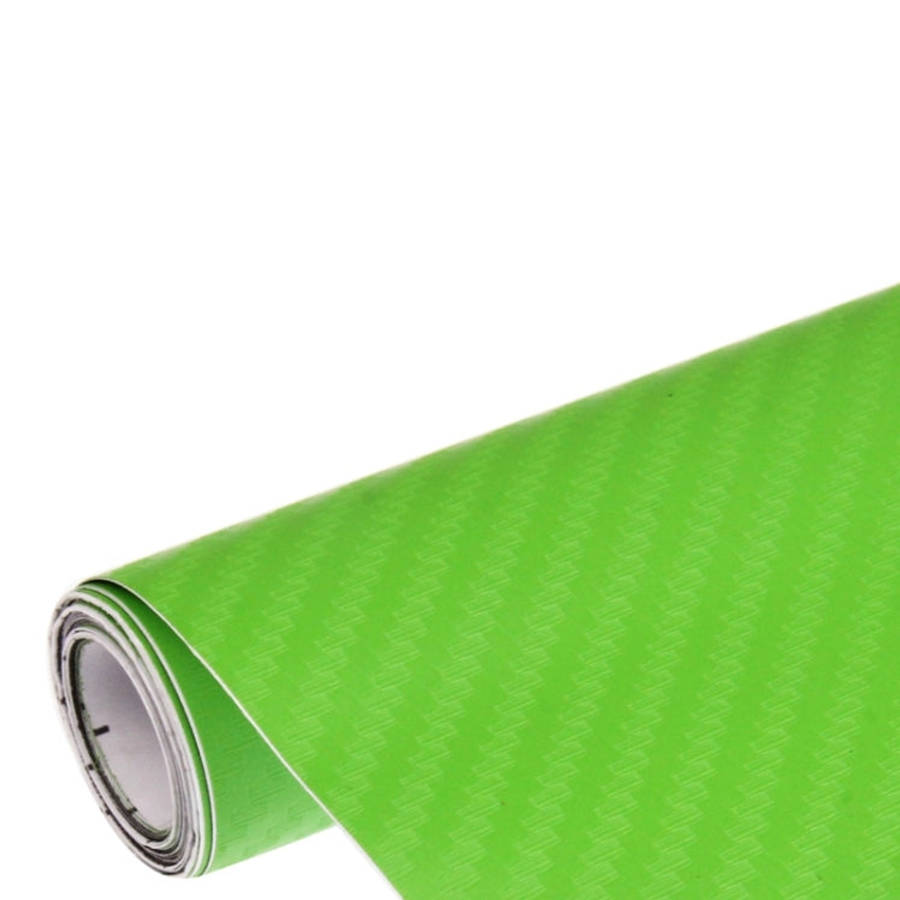 Car Decorative 3D Carbon Fiber PVC Sticker, Size: 152cm x 50cm(Green)