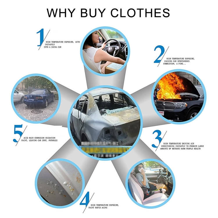 Anti-Dust Anti-UV Heat-insulating Elastic Force Cotton Car Cover for SUV, Size: L, 4.78m~5.04m(Bl...