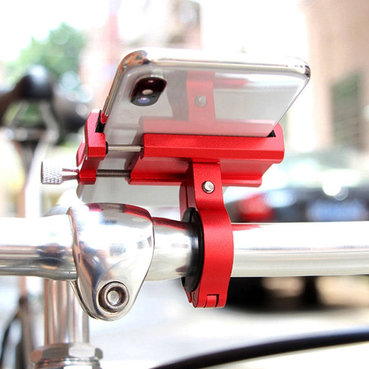 Motorcycle Handlebar Aluminum Alloy Phone Bracket(Silver)