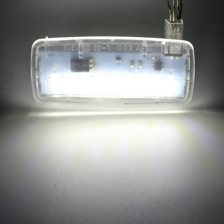 2 PCS Car DC12V / 1.5W / 6000K / 100LM LED Vanity Mirror Lamp Makeup Mirror Light with 18 SMD-301...