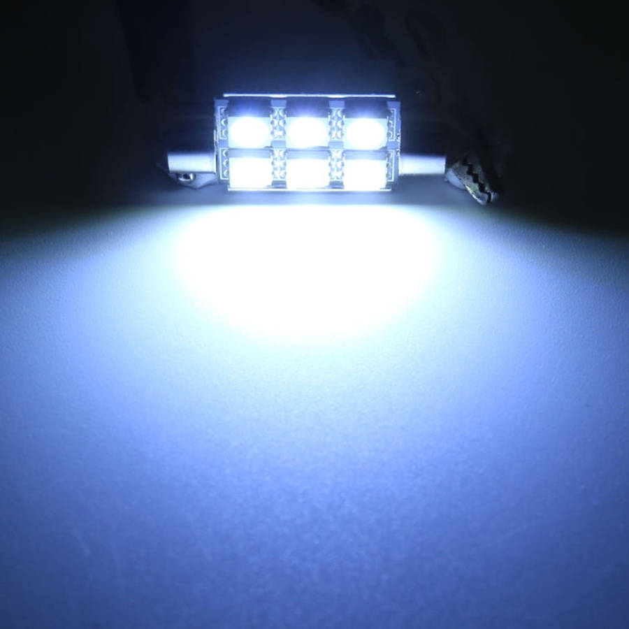 10 PCS 31mm DC12V / 2W / 7000K / 80LM 4LEDs SMD-5050 Car Reading Lamp(White Light)