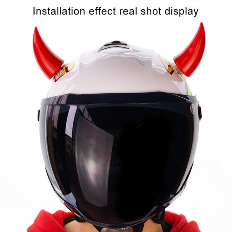 2 PCS Motorcycle Helmet Devil Decoration Motorbike Helmet Suction Cups Horns Decoration Headwear ...