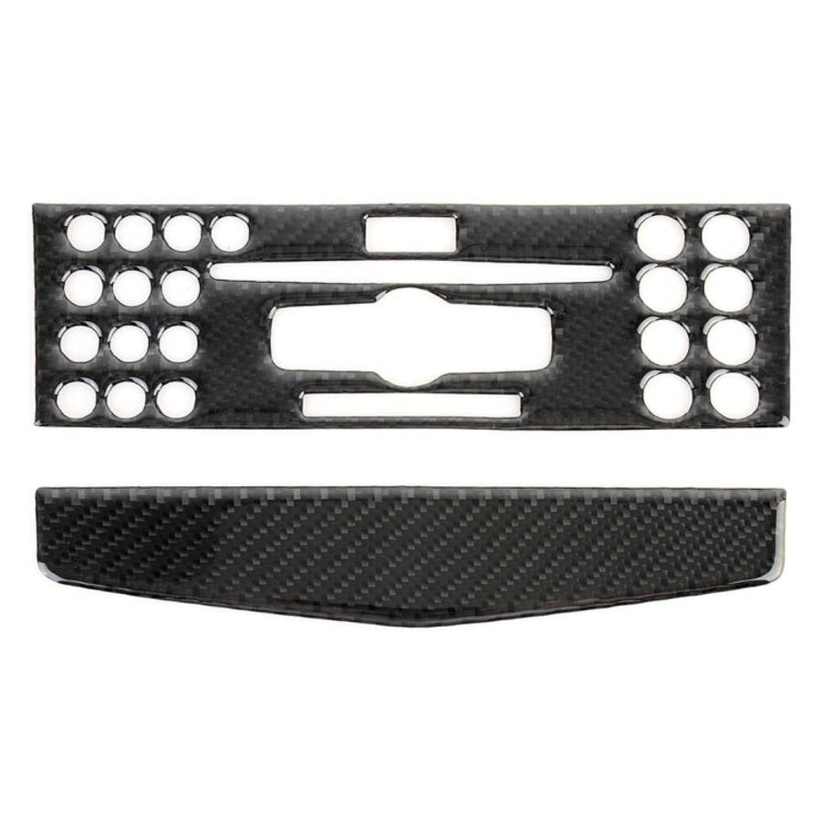 2 PCS Car CD Adjustment Frame Carbon Fiber Decorative Sticker for Mercedes-Benz W204 2007-2010
