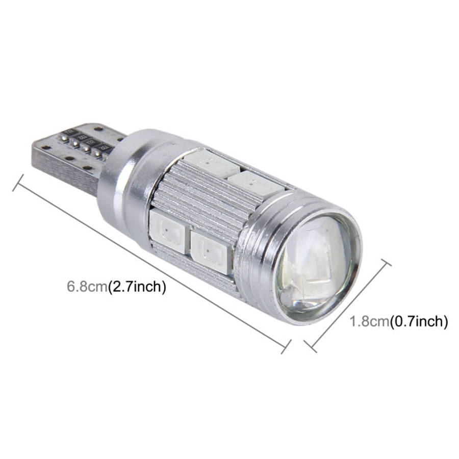 2 PCS T10 6W 10 SMD 5630 LED Error-Free Canbus Car Clearance Lights Lamp, DC 12V(Red Light)