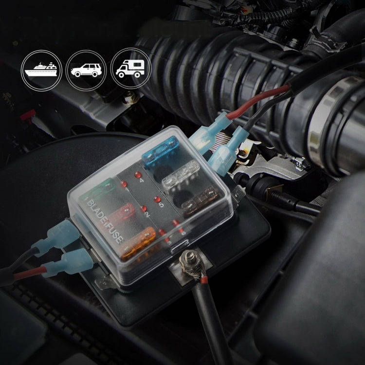 Universal 6 Way Fuse Box Block Fuse Holder Box Car Vehicle Circuit Automotive Blade Tool 6 Way Fu...
