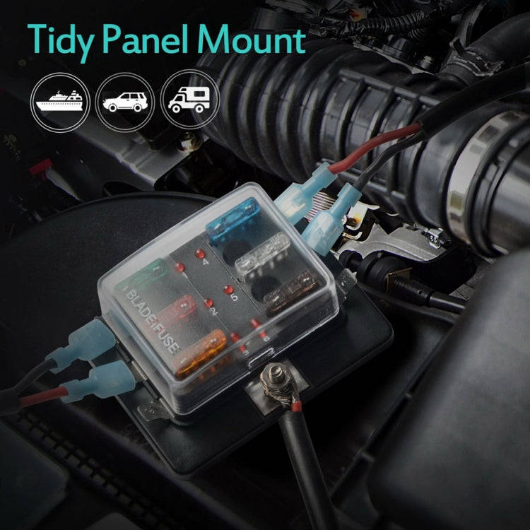 Universal 6 Way Fuse Box Block Fuse Holder Box Car Vehicle Circuit Automotive Blade Tool 6 Way Fu...