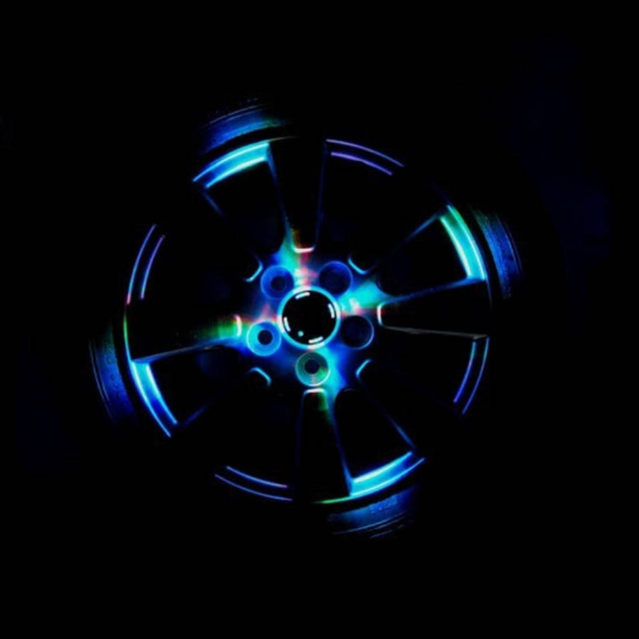 4 PCS Solar High Power Car LED Colorful Wheel Lights(Colorful Light)