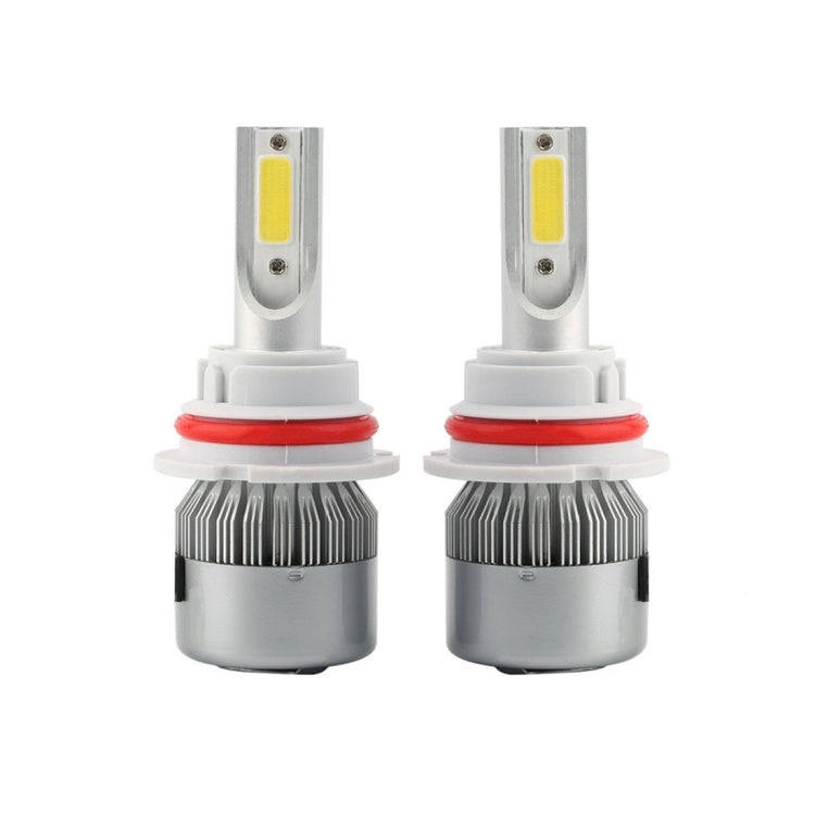 2pcs 9007 18W 1800LM 6000K Waterproof IP68 Car Auto LED Headlight with 2 COB LED Lamps, DC 9-36V(...