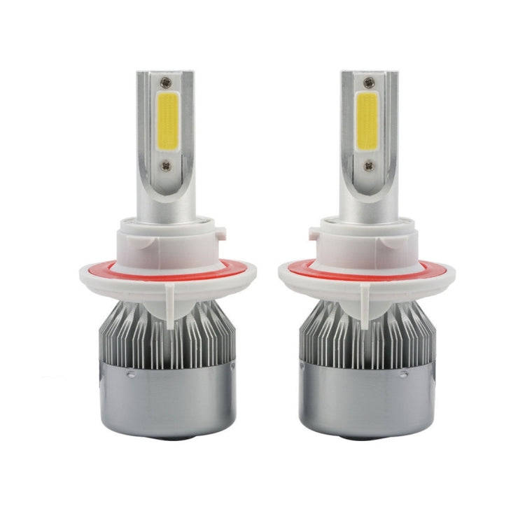 2pcs H13 18W 1800LM 6000K Waterproof IP68 Car Auto LED Headlight with 2 COB LED Lamps, DC 9-36V(W...