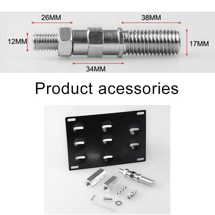 Car Front Bumper Tow Hook License Plate Mounting Bracket Holder for Mazda / Lexus