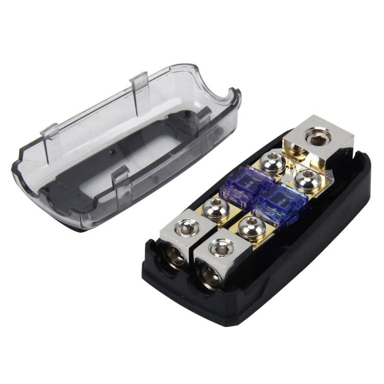 Car Stereo Car Audio Fuse Holder Insurance 60A Car Audio Fuse Holder 1 in 2 Ways Car Auto Fuse Ho...