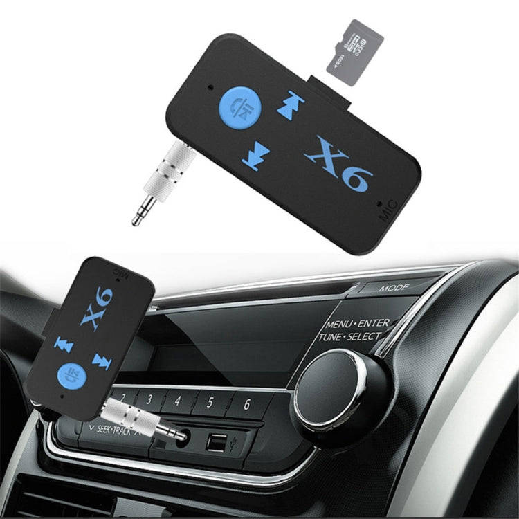HQX6 Car Bluetooth V4.1 Audio Music Player Receiver Adapter, Support Wireless Hands-free & TF Car...
