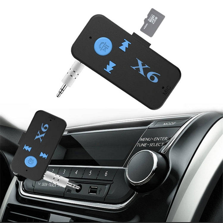 HQX6 Car Bluetooth V4.1 Audio Music Player Receiver Adapter, Support Wireless Hands-free & TF Car...