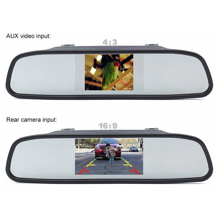 PZ603 Car Video Monitor HD Auto Parking LED Night Vision CCD Reverse Rear View Camera with 4.3 in...