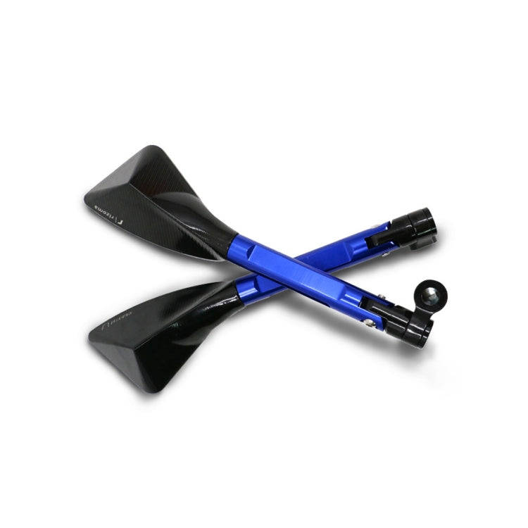 2 PCS Motorcycle Parts CNC Technology Aluminum Alloy Rearview Mirror Side Mirror(Black)