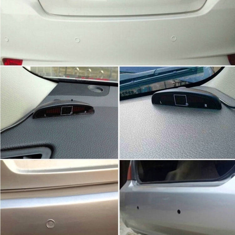 Car Buzzer Reverse Backup Radar System - Premium Quality 4 Parking Sensors Car Reverse Backup Rad...