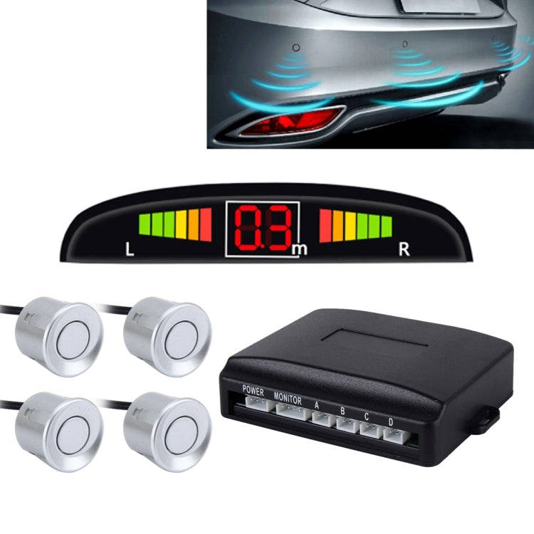 Car Buzzer Reverse Backup Radar System - Premium Quality 4 Parking Sensors Car Reverse Backup Rad...