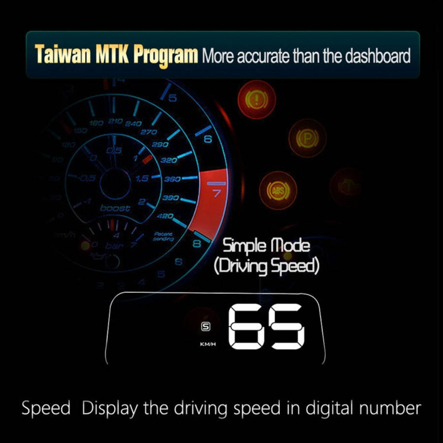 T900 Car GPS HUD Virtual HD Reflection Board Head-up Display, Speed & Driving Distance / Time Dis...