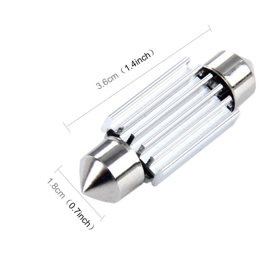 2 PCS 3W 200 LM 6000K 36MM 8 SMD-2835 LEDs Bicuspid Port Decoding Car Dome Lamp LED Reading Light...