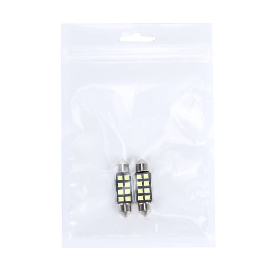 2 PCS 3W 200 LM 6000K 36MM 8 SMD-2835 LEDs Bicuspid Port Decoding Car Dome Lamp LED Reading Light...