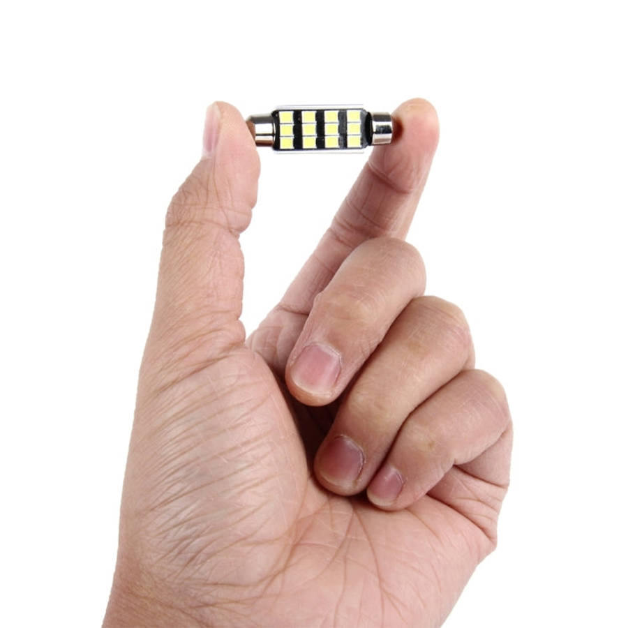 2 PCS 3.5W 250 LM 6000K 41MM 12 SMD-2835 LEDs Bicuspid Port Decoding Car Dome Lamp LED Reading Li...