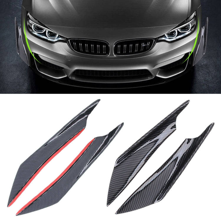 4 PCS Car-Styling Flank Decorative Sticker(Black Carbon Fiber)
