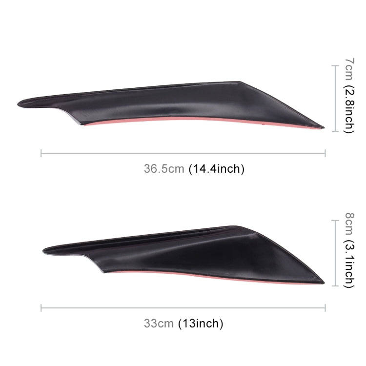 4 PCS Car-Styling Flank Decorative Sticker(Black Carbon Fiber)