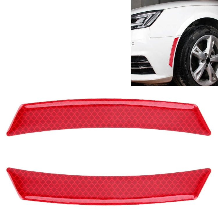 2 PCS Car-Styling Wheel Eyebrow Decorative Sticker Decorative Strip (Red)