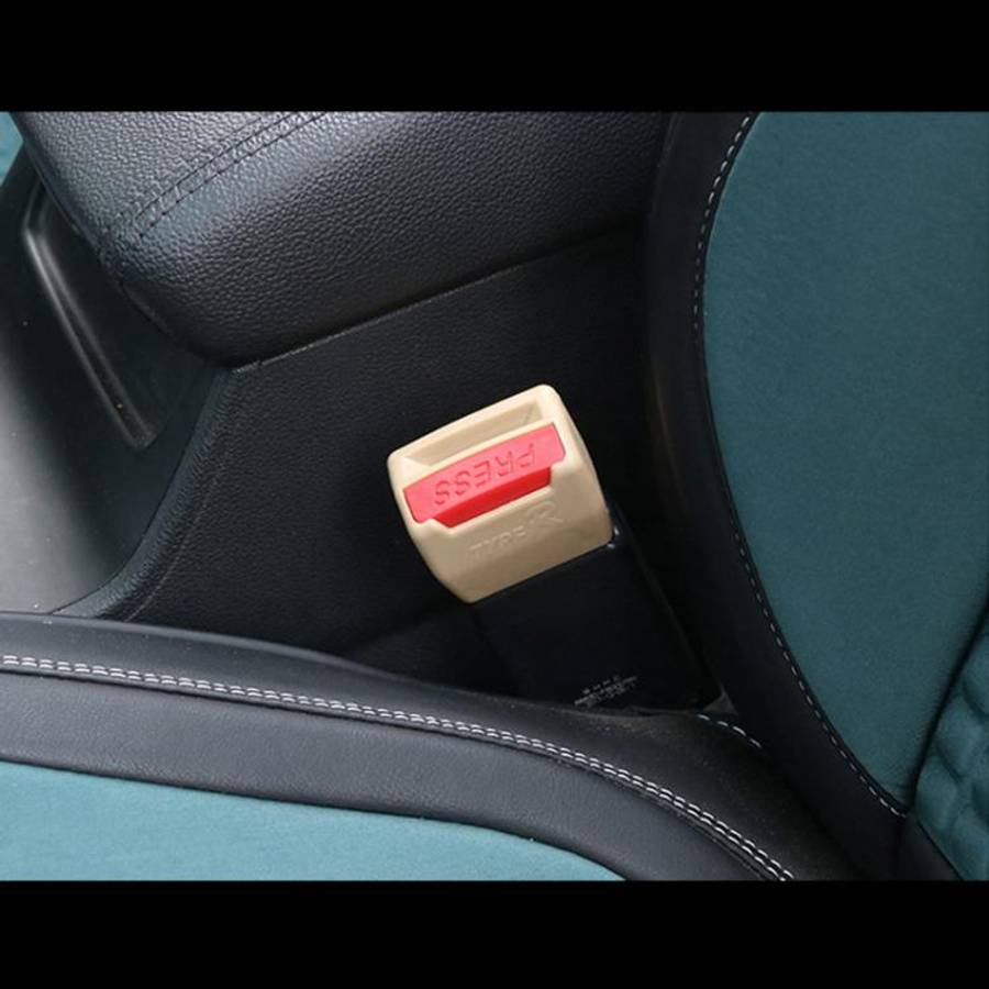 2 PCS RS-01 Universal Car Seat Belt Extension Buckle (Khaki)