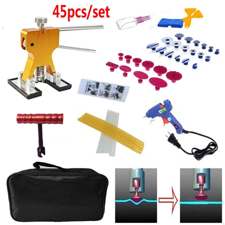 45 in 1 Auto Car Metal PDR Dent Lifter-Glue Puller Tab Hail Removal Paintless Car Dent Repair Too...