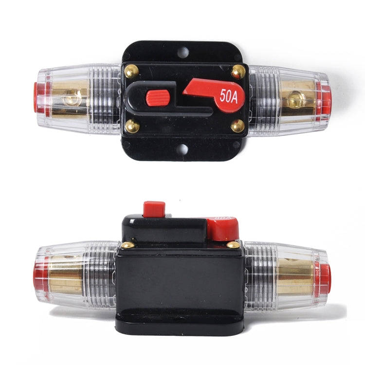 DC 12-24V Car Circuit Breaker Stereo Audio Fuse Holder Insurance 50A Fuse