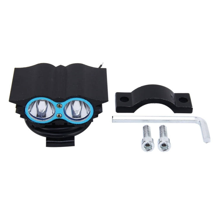 Owl Shape 20W 2000 LM 6000K Motorcycle Headlight Lamp with 2 COB Lamps and LED Projector Lens, DC...