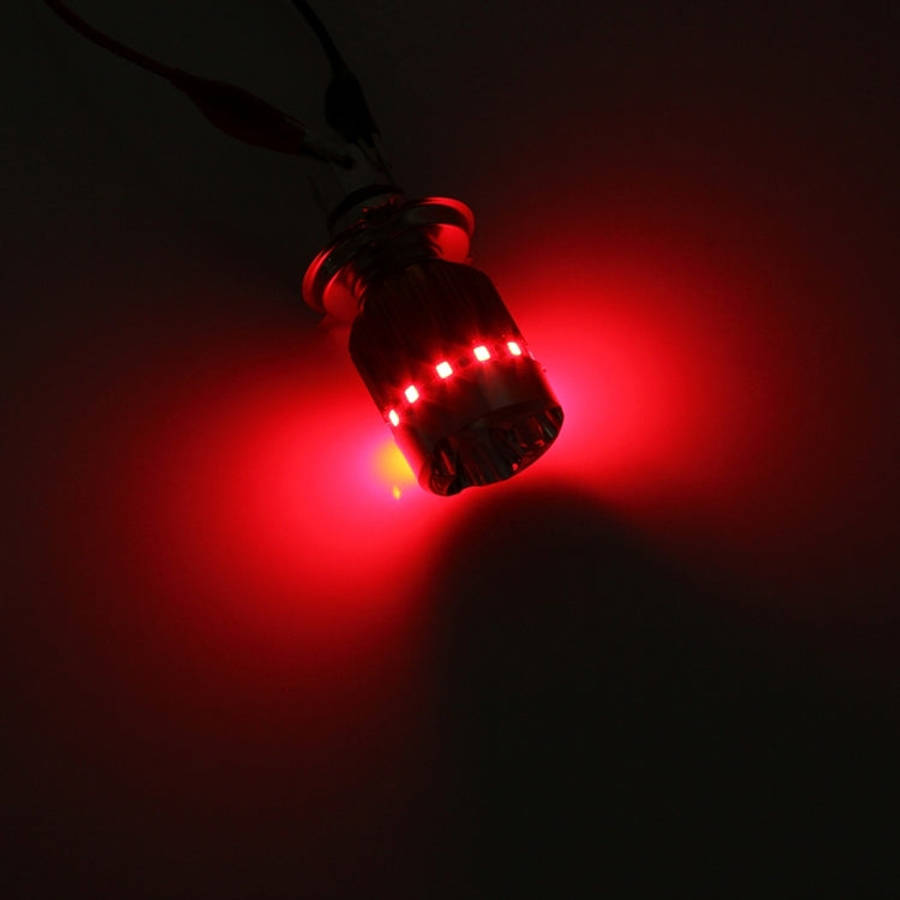 H4 9W 900 LM 6000K Static + Strobe Light Motorcycle Headlight Lamp with 3 COB White Light Lamps a...