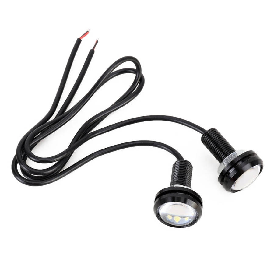 2 PCS 2W Car Auto Eagle Eyes Fog Light Turn Light with 12 SMD-4014 LED Lamps, DC 12V Cable Length...