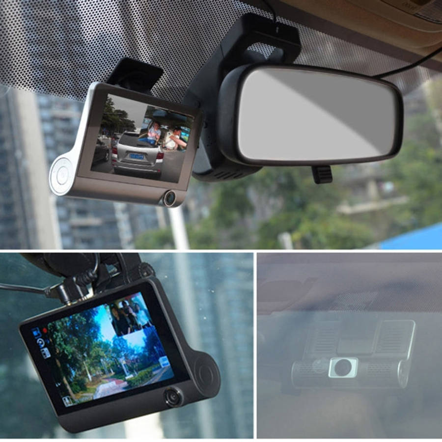 4.0 inch IPS Screen 5.0 Mega Pixels 170 Degrees Wide Angle Full HD 1080P 3 Channels Video Car DVR...