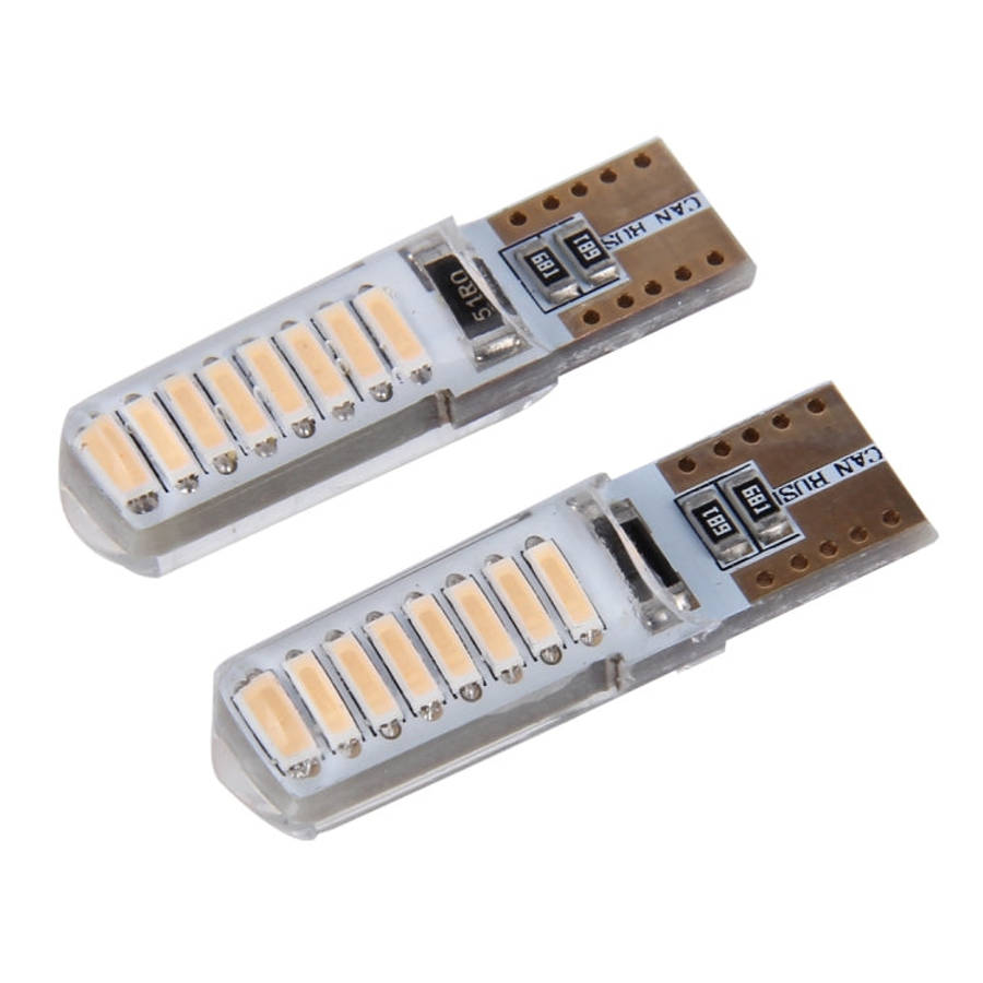 2PCS T10 3W 16 SMD-4014 LEDs Car Clearance Lights Lamp, DC 12V(Pink Light)