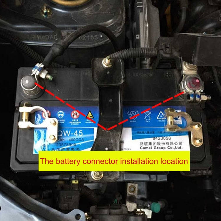 2 PCS Brass Positive and Negative Car Battery Connectors Terminals Clamps Clips, Inner Diameter: ...