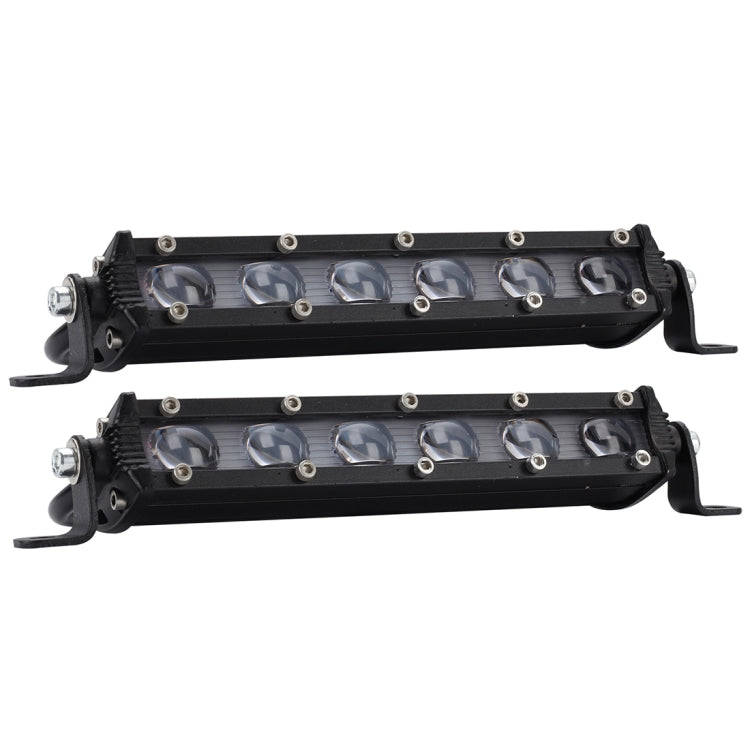 2 PCS 8 inch 18W 6000K IP67 1800ML Car Boat Marine Work Lights Spotlight LED Bulbs, DC 9-30V