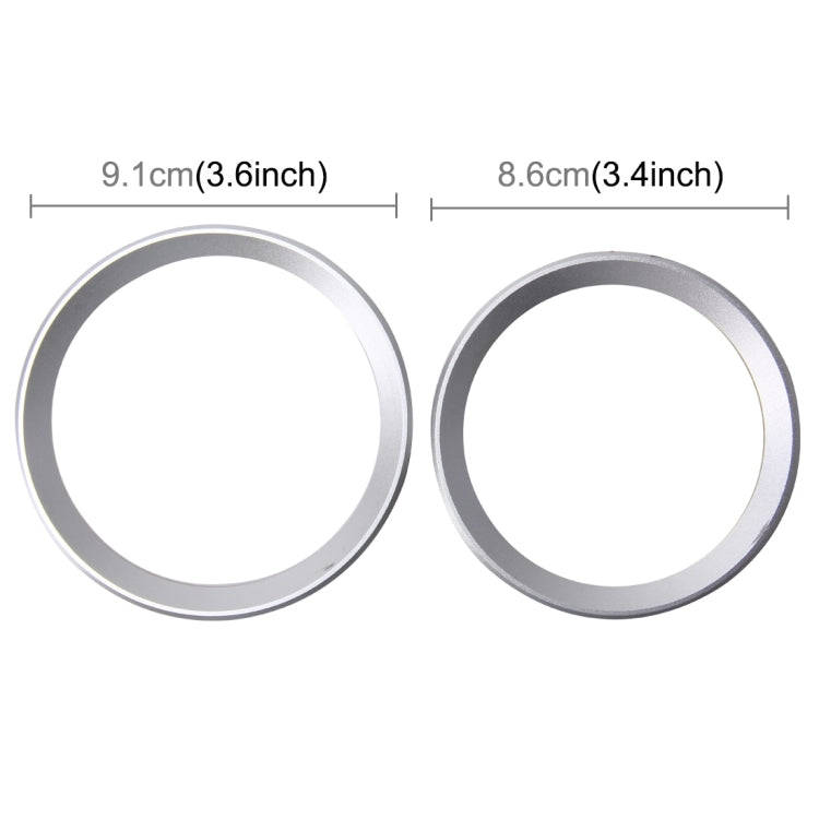 2 PCS/Set Zinc Alloy Steering Wheel Decoration Ring Sticker Logo Car Styling Modification Car Fro...