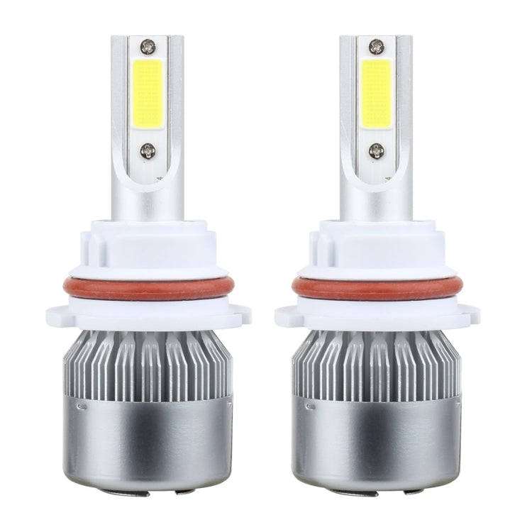2 PCS 9007 18W 1800 LM 6000K IP68 Casnbus Constant Current Car LED Headlight with 2 COB Lamps, DC...