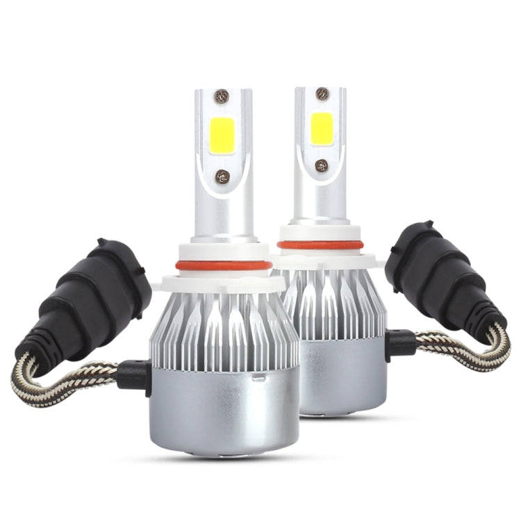 2 PCS 9005 18W 1800 LM 3000K IP68 Casnbus Constant Current Car LED Headlight with 2 COB Lamps, DC...