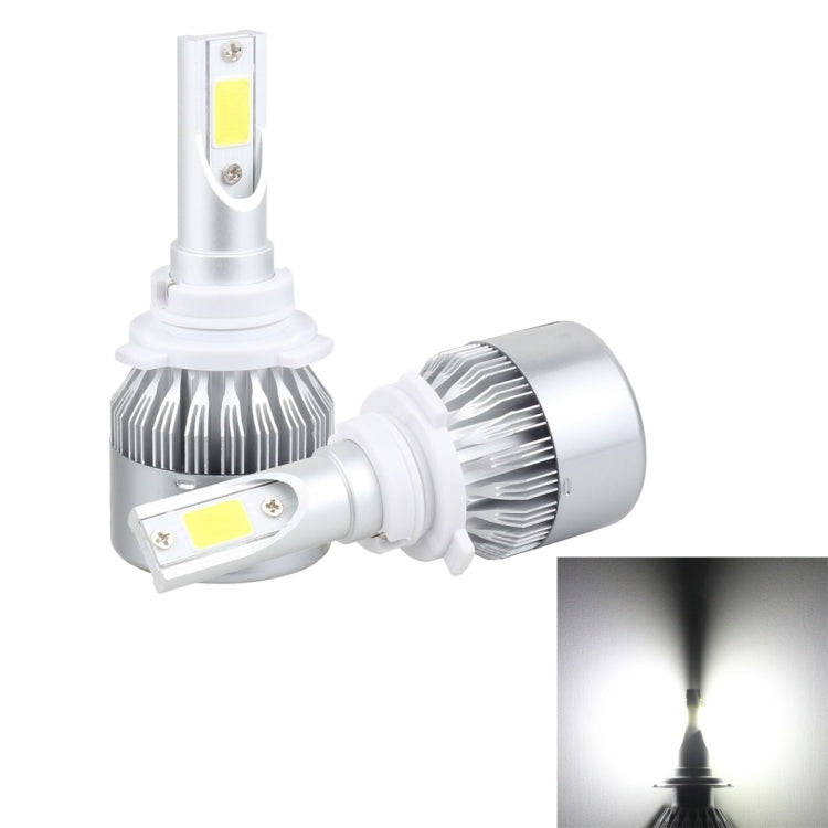2 PCS 9005 18W 1800 LM 6000K IP68 Casnbus Constant Current Car LED Headlight with 2 COB Lamps, DC...