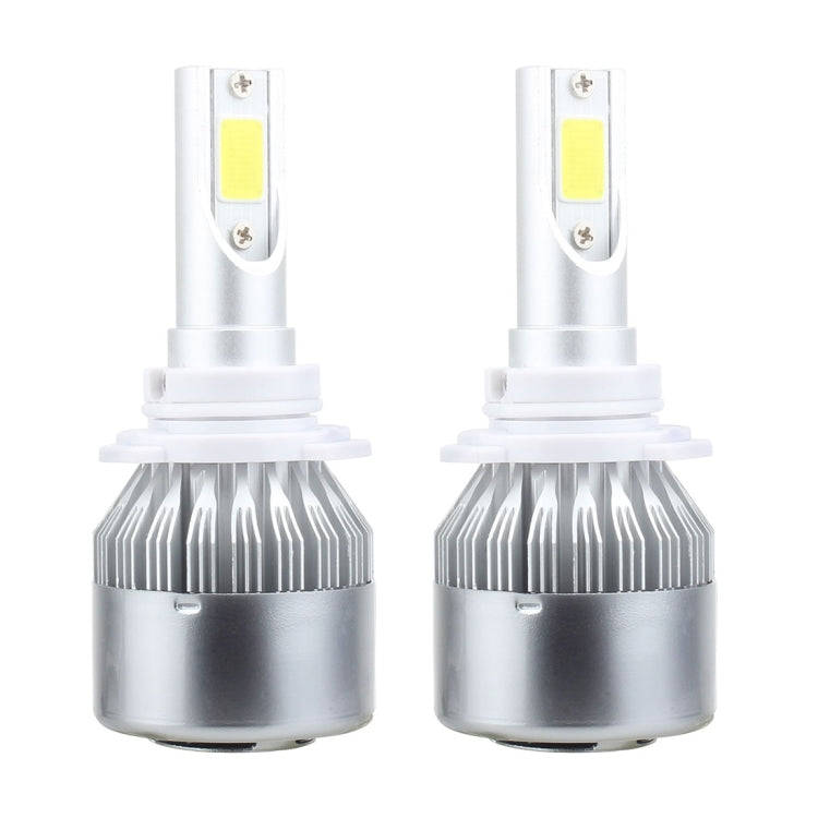 2 PCS 9006 18W 1800 LM 6000K IP68 Casnbus Constant Current Car LED Headlight with 2 COB Lamps, DC...